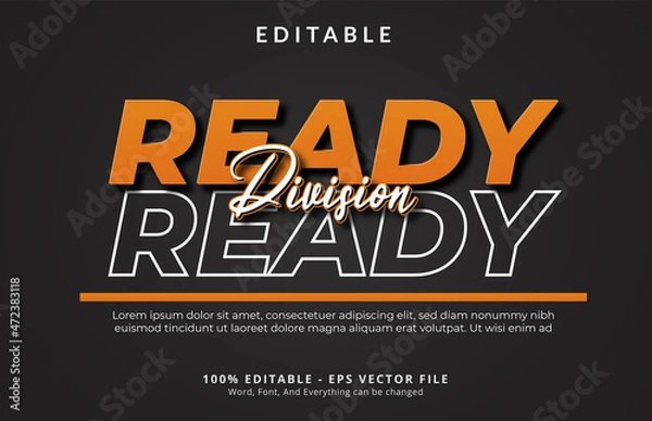Fototapeta Editable text effect, Ready text on business poster or fashion design