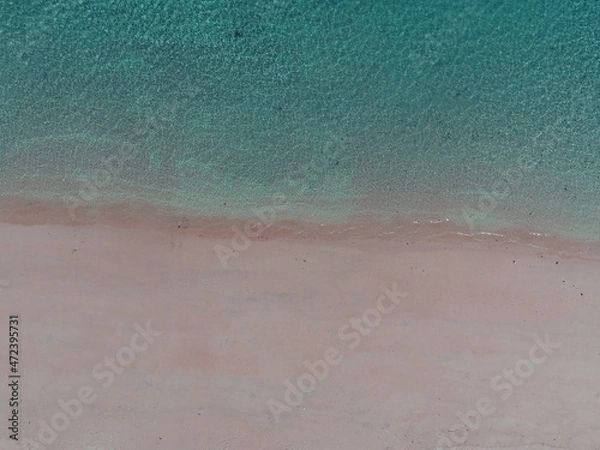 Fototapeta One fine day with pink sand at Long Pink Beach, Labuan Bajo