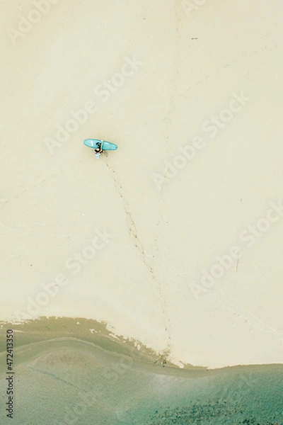 Obraz サーファーと砂浜