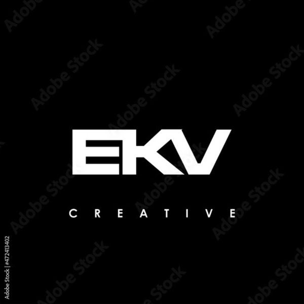 Fototapeta EKV Letter Initial Logo Design Template Vector Illustration