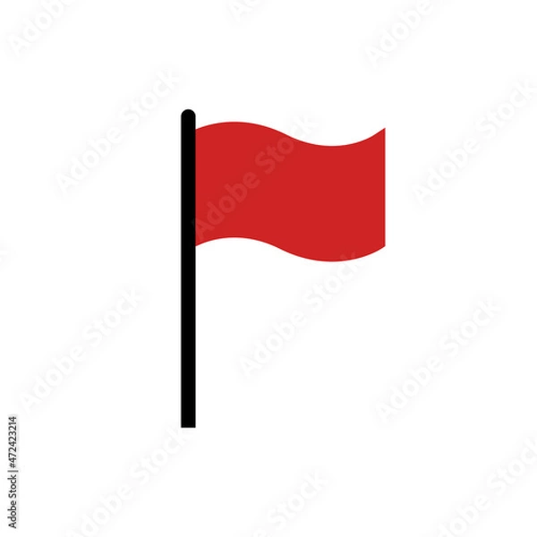Obraz Red flag icon