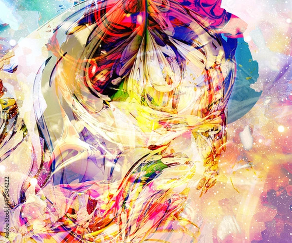 Obraz abstract background with splashes