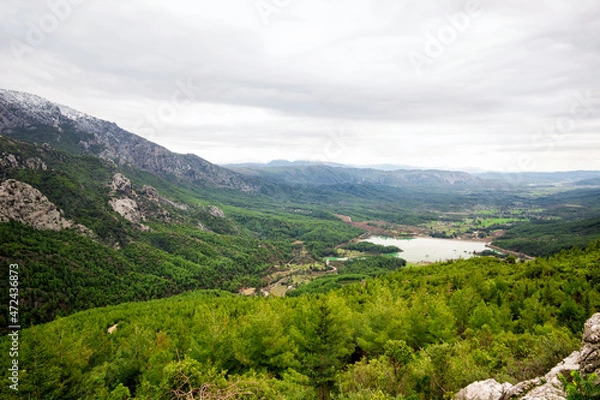 Obraz View over a valley in the Taurus mountains in Turkey