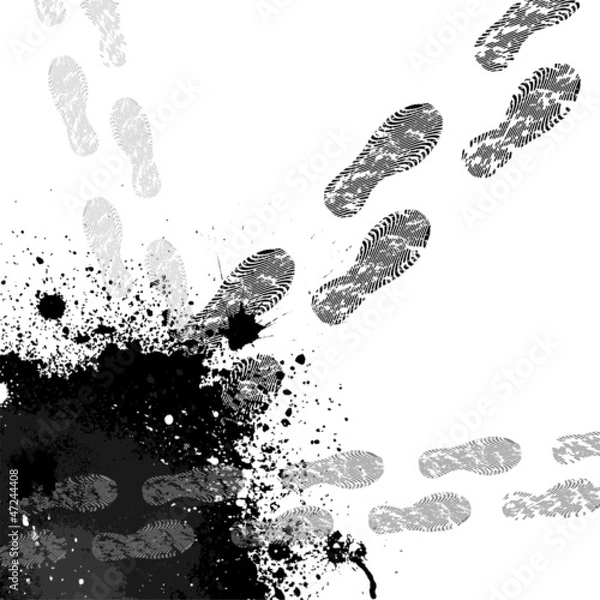 Fototapeta Footprint background