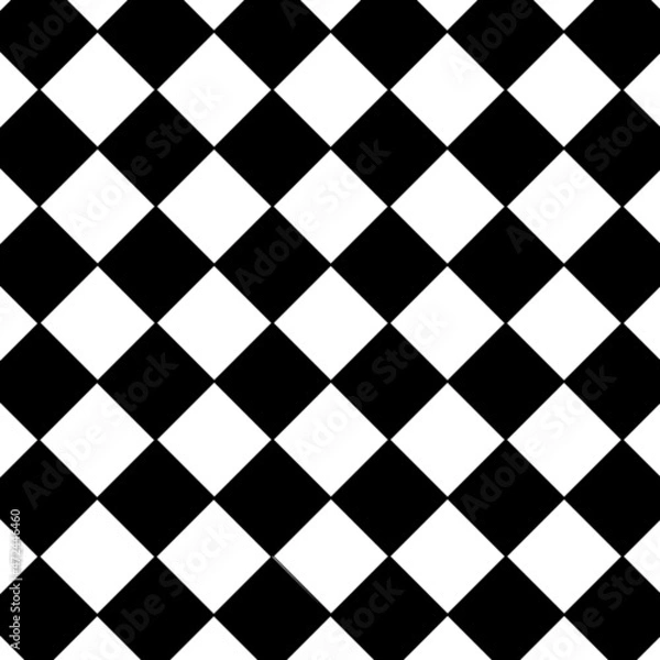 Fototapeta Chess seamless angel of 45 pattern. 