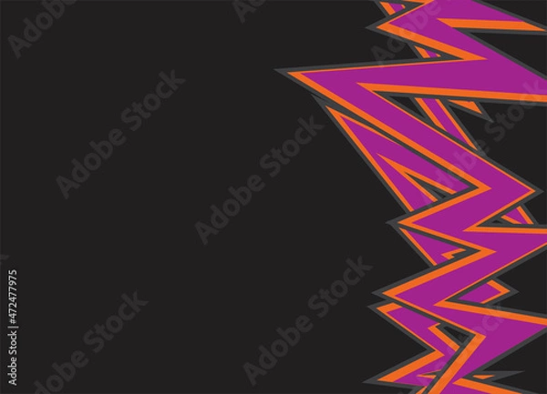 Fototapeta Abstract background with purple zigzag line pattern and some copy space area