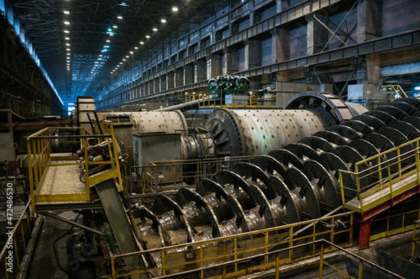 Fototapeta Ore dressing treatment with classifiers in mining-and-processing integrated work