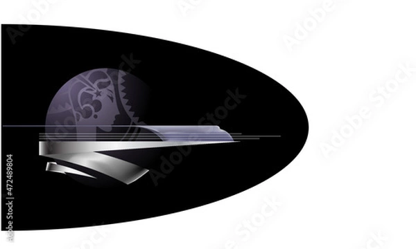 Fototapeta Vector art deco train graphic element