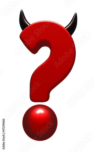 Fototapeta evil question mark