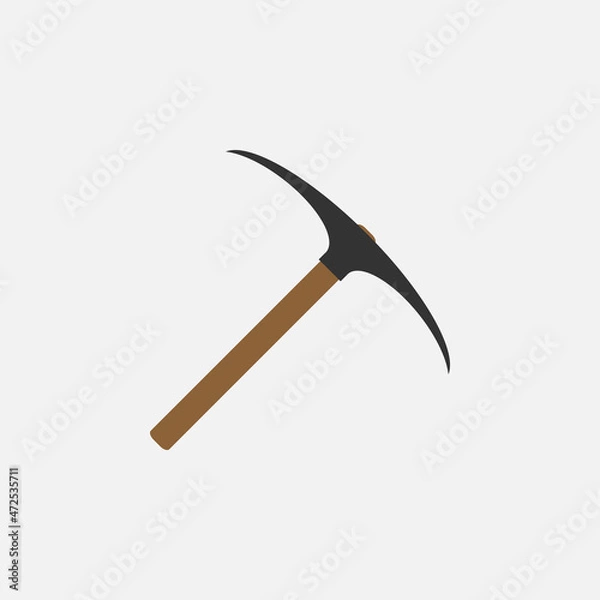 Fototapeta Pickaxe icon. Cartoon on white background - Vector
