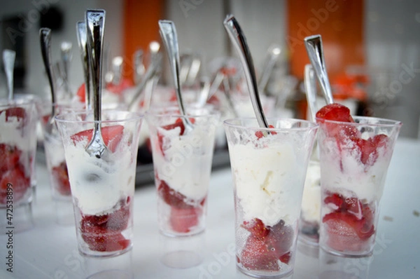 Fototapeta postre de fresa