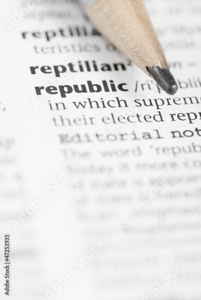Obraz Macro Dictionary Word: Republic.