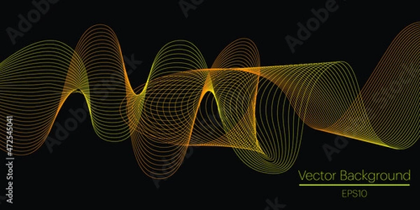 Obraz Abstract background line gradation in black