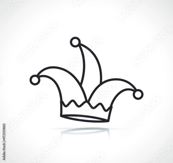Obraz jester hat thin line icon