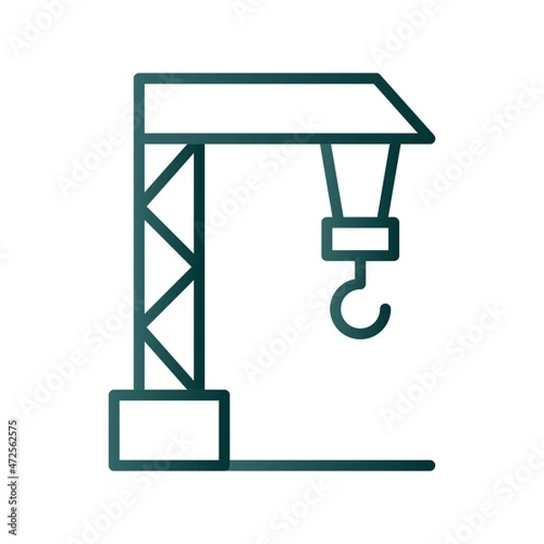 Obraz Crain Line Gradient Vector Icon Design