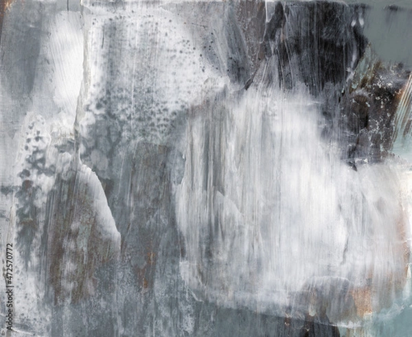 Obraz Abstract painting. Versatile artistic image for creative design projects: posters, banners, cards, websites, books, prints, wallpapers. Oil on cardboard. Neutral colours.