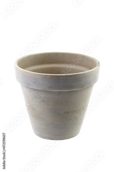 Obraz Ceramic flower pot isolated on white