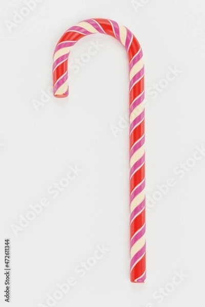 Fototapeta Realistic 3D Render of Candy Cane