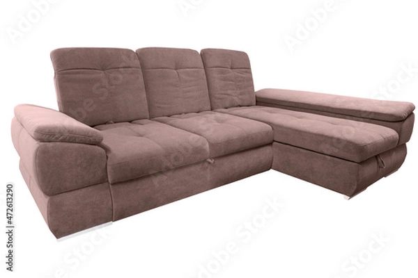 Fototapeta modern comfortable sofa on a white background isolate