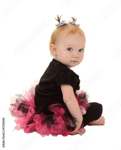 Fototapeta A One Year Olk in Tutu