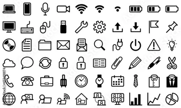 Fototapeta ビジネスに使えるシンプルアイコンセット