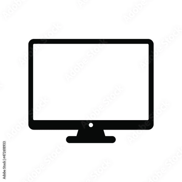 Obraz Computer monitor icon. Vector desktop computer icon, TV vector icon.