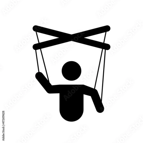Obraz Marionette puppet vector icon