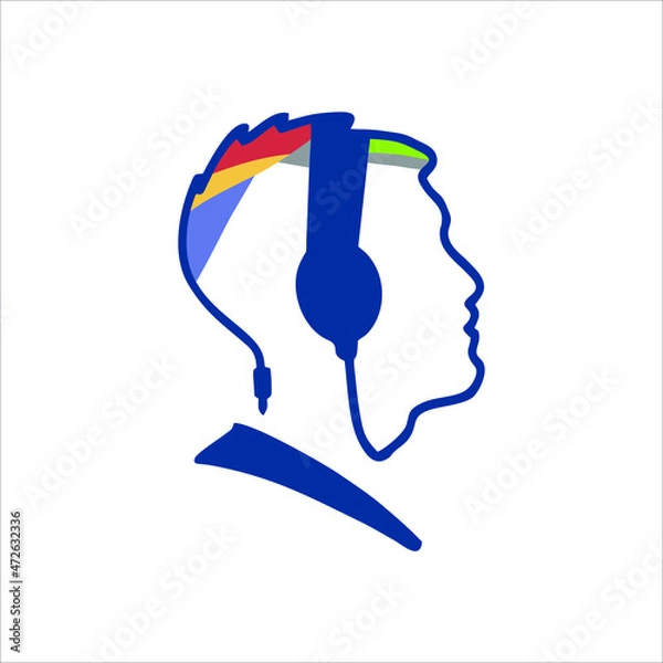 Obraz Logo Podcast Man 