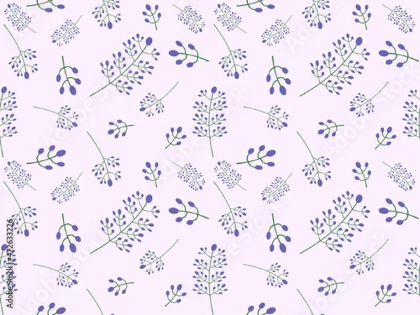Fototapeta flower seamless pattern on purple background