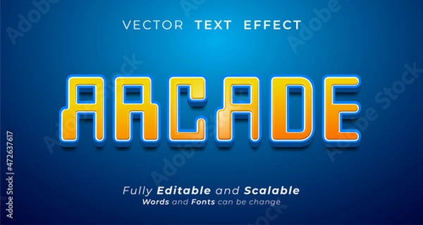 Fototapeta Editable text effect - Arcade text style concept