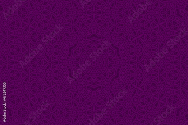 Fototapeta Purple Abstract kaleidoscope background. kaleidoscope texture design. multicolor kaleidoscope. Kaleidoscopic pattern. Mandala pattern. Batik Pattern