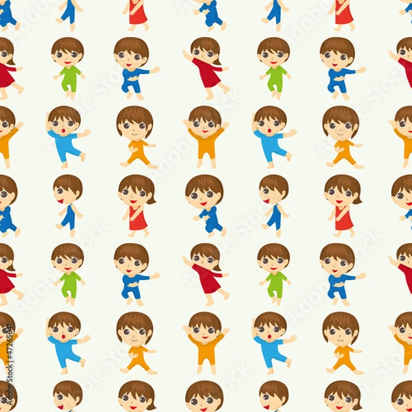 Fototapeta seamless Ballet dancer pattern