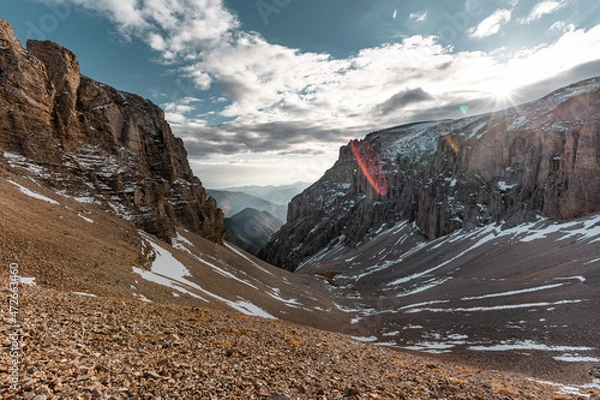 Obraz vallée enneigé 