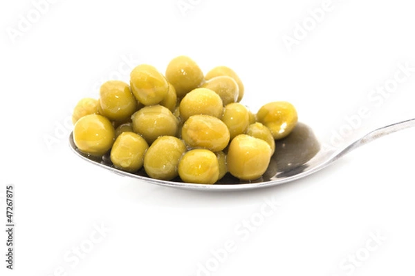 Fototapeta green peas. macro