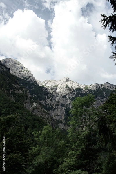 Fototapeta clouds over the mountains