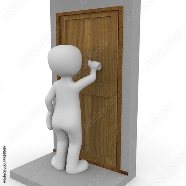 Obraz anklopfen an der Tür