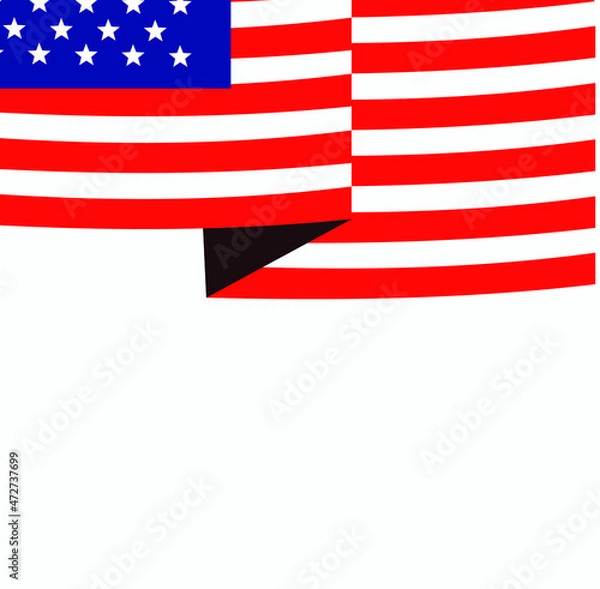 Fototapeta American Flag Vector Isolated