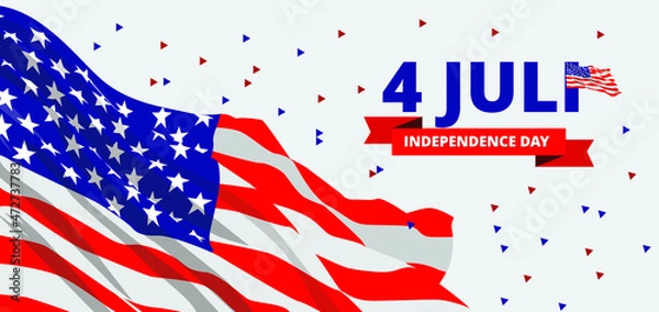 Fototapeta American Flag Vector Isolated