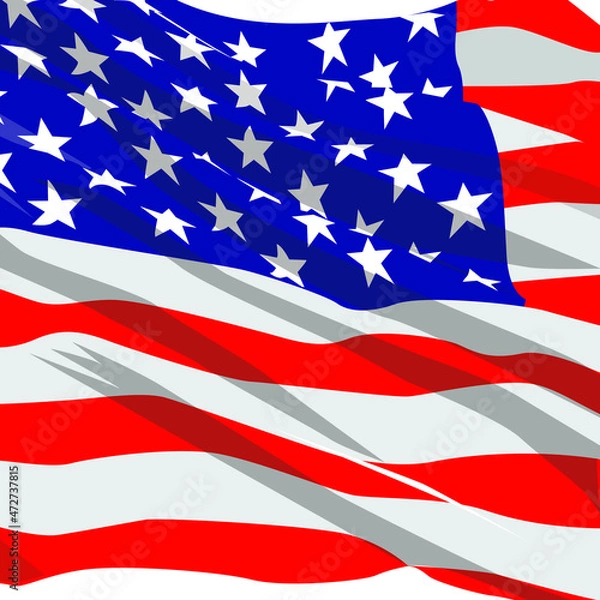 Fototapeta American Flag Vector Isolated
