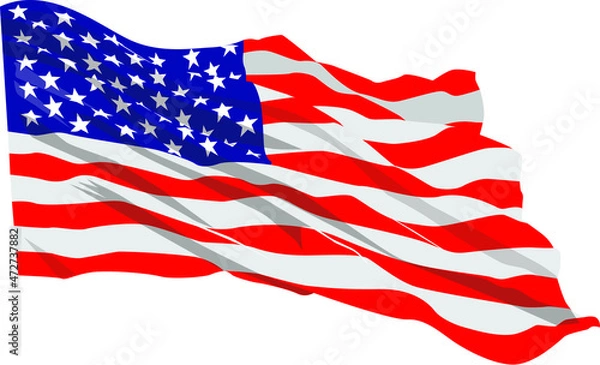 Fototapeta American Flag Vector Isolated
