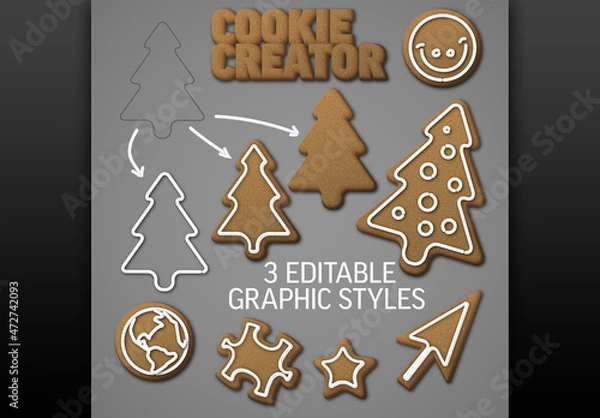 Obraz Ginger Chleba Creator z edytowalnego efektu graficznego Editable Graphic