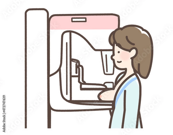 Fototapeta マンモグラフィ検査を受けている女性