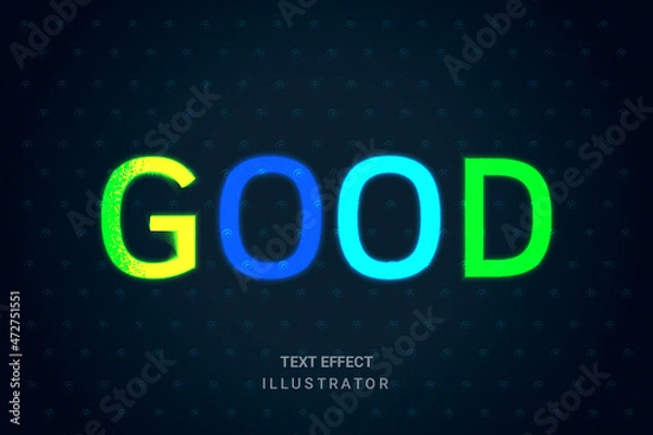 Fototapeta Good Editable 3D Text Style Text Effect Design Template with Dark and Light Color 