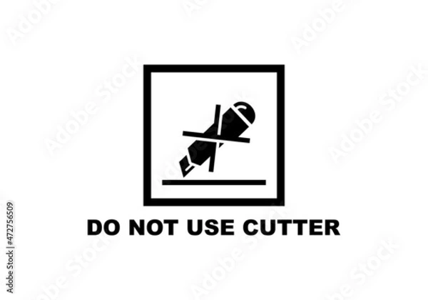Fototapeta Do not use cutter simple flat icon vector illustration