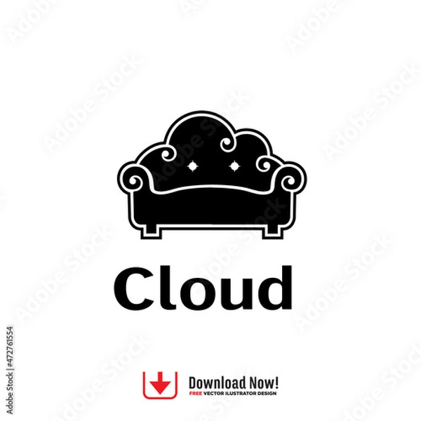 Obraz cloud, swan icon