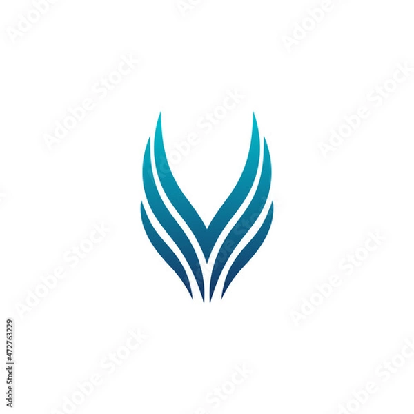 Obraz V letter logo design vector illustration.eps 10