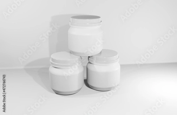 Obraz White cosmetic cream container