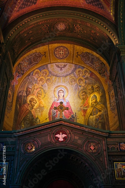 Obraz Mosaic in the Church of the Resurrection of Christ