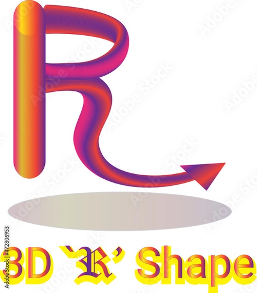Fototapeta 3D R shape