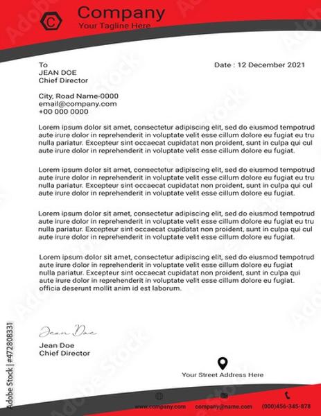 Obraz Letterhead  Design